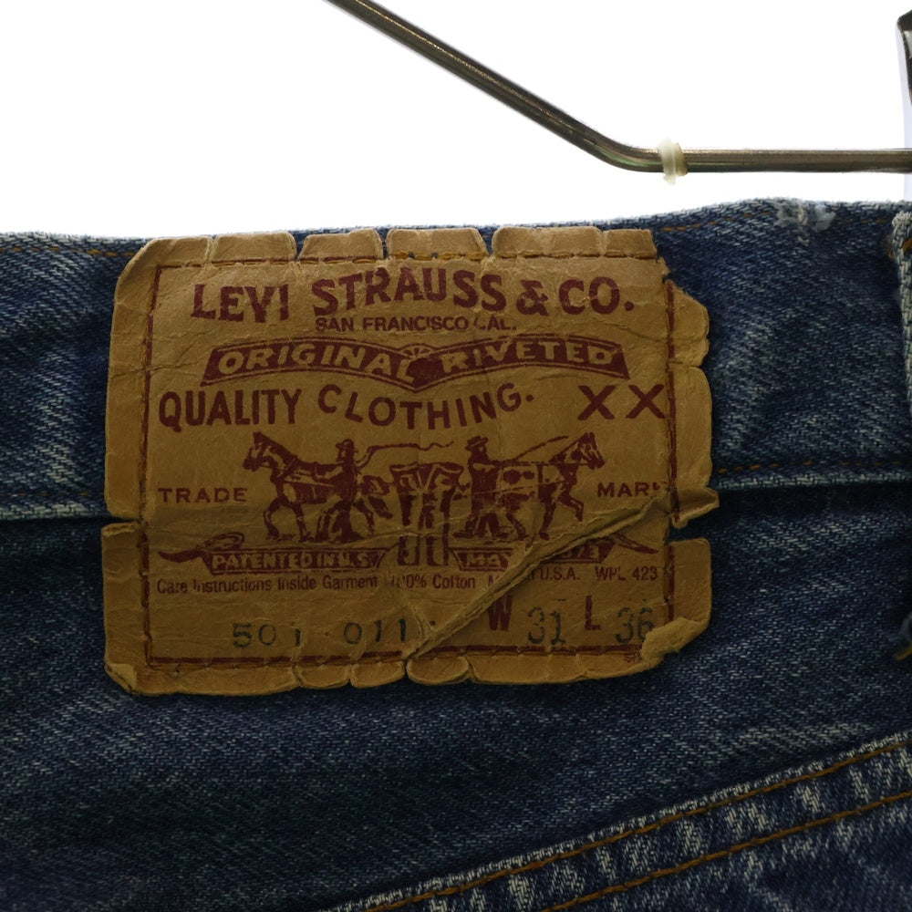 Levi's(リーバイス) 80S 501-0015 ボタン裏653 スモールeタブ ストレートデニムパンツ インディゴ