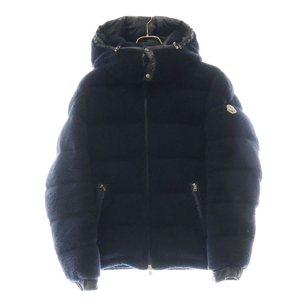 MONCLER GAMME ROUGE(モンクレールガムルージュ) 21AW Michon ジップアップ フーディ ボアダウンジャケット G20911A00089 ネイビー