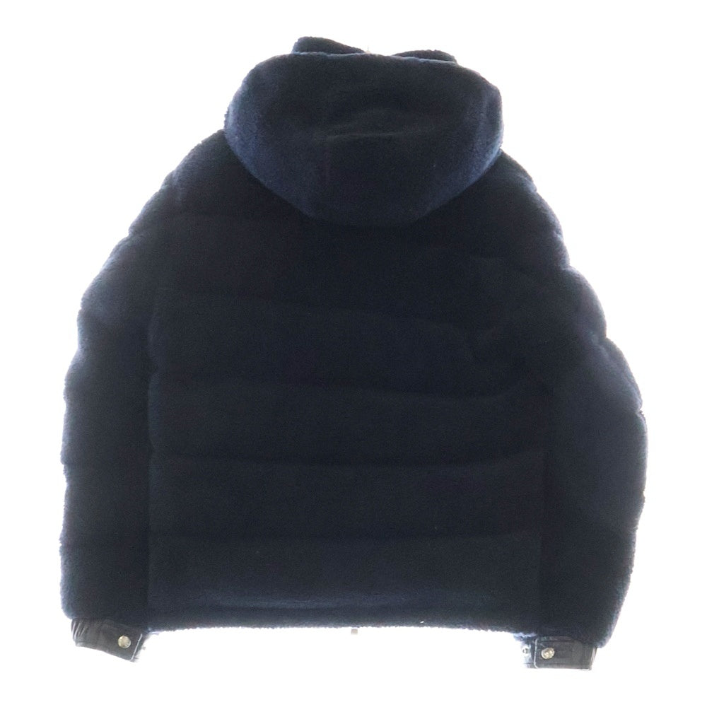 MONCLER GAMME ROUGE(モンクレールガムルージュ) 21AW Michon ジップアップ フーディ ボアダウンジャケット G20911A00089 ネイビー