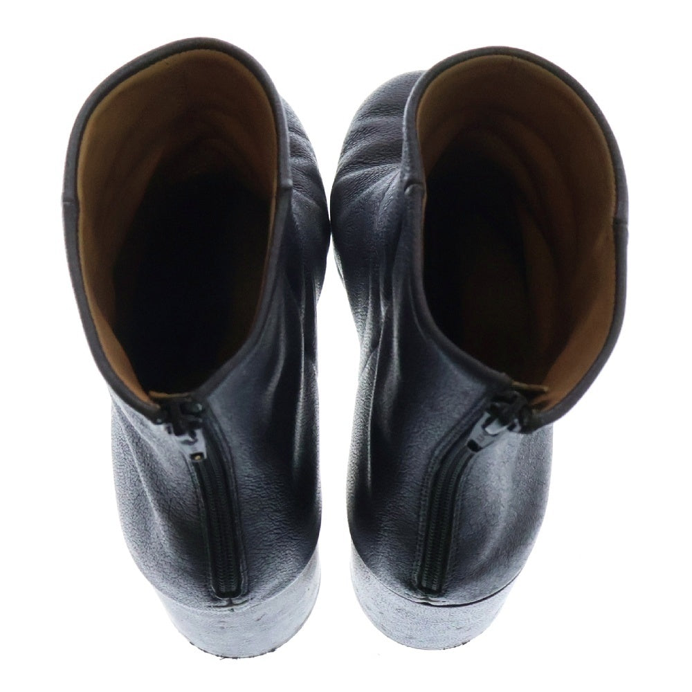 Maison Margiela 22(メゾンマルジェラ) バックジップ ヒール レザーブーツ S38WU0262 ブラック レディース