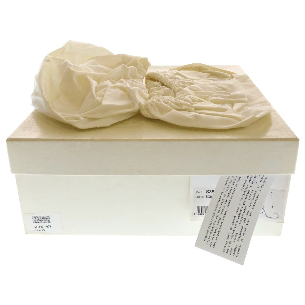 Maison Margiela 22(メゾンマルジェラ) バックジップ ヒール レザーブーツ S38WU0262 ブラック レディース