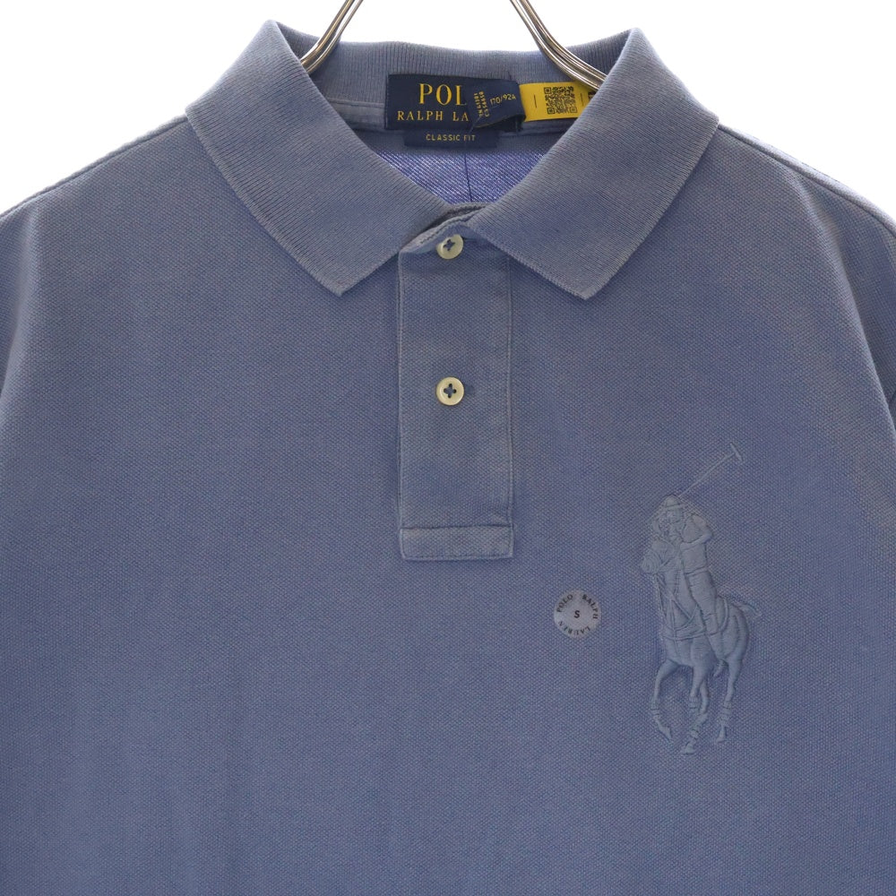 POLO RALPH LAUREN(ポロラルフローレン) Big Pony ロゴ刺繍 ビッグポニー ポロシャツ 710936508001 ライトブルー