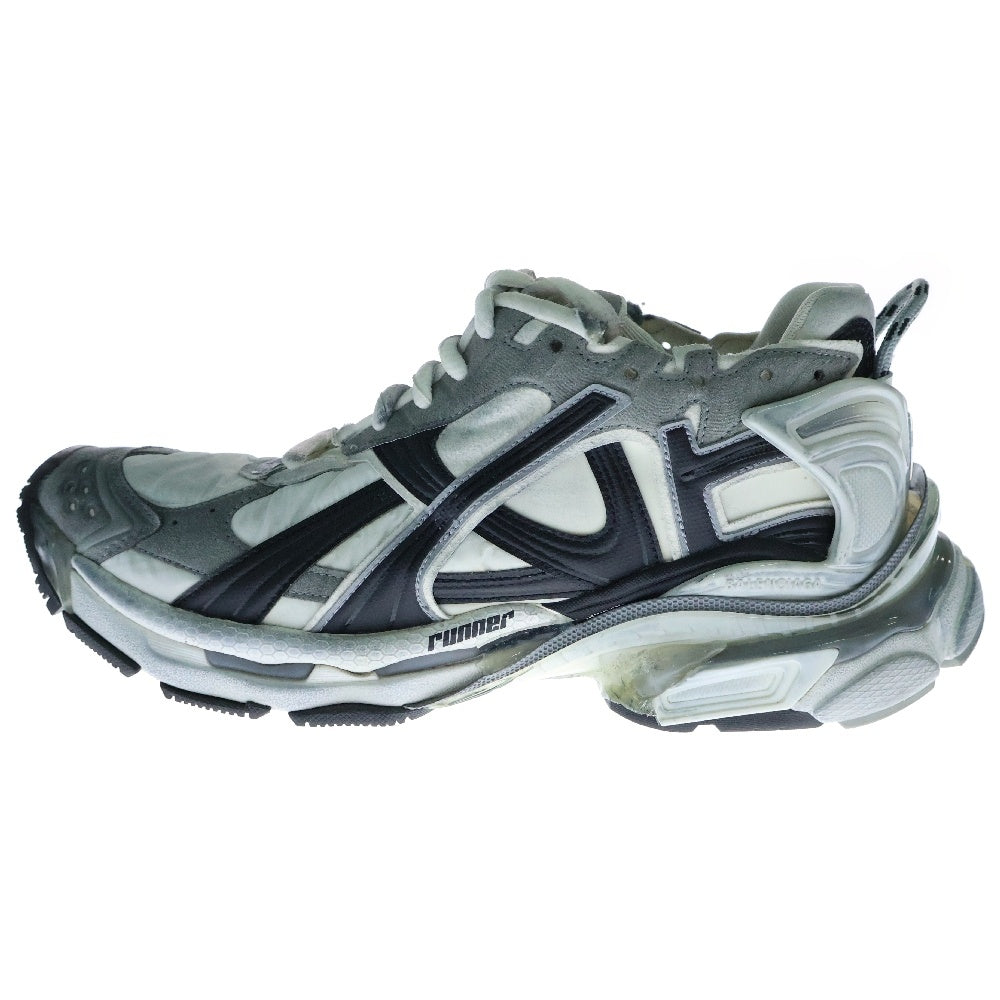 BALENCIAGA(バレンシアガ) RUNNER ランナー 異素材切替 ユーズド加工 ローカットスニーカー シューズ グレー 772774