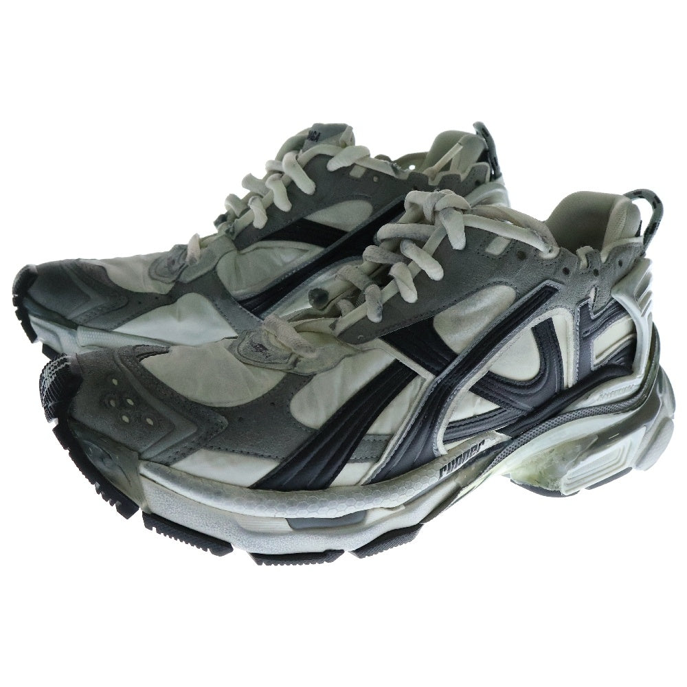 BALENCIAGA(バレンシアガ) RUNNER ランナー 異素材切替 ユーズド加工 ローカットスニーカー シューズ グレー 772774