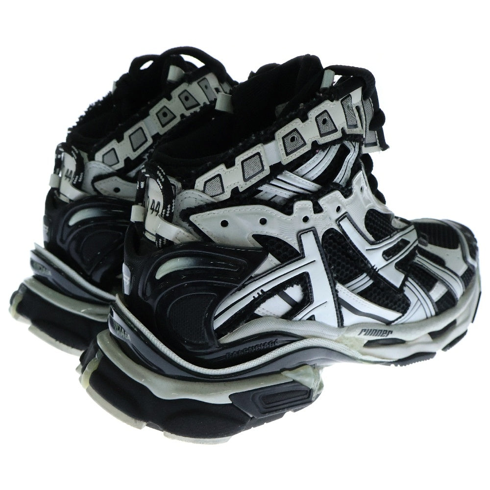 BALENCIAGA(バレンシアガ) RUNNER HIGH ランナーハイ ユーズド加工 ハイカットスニーカー シューズ ブラック/ホワイト 695764