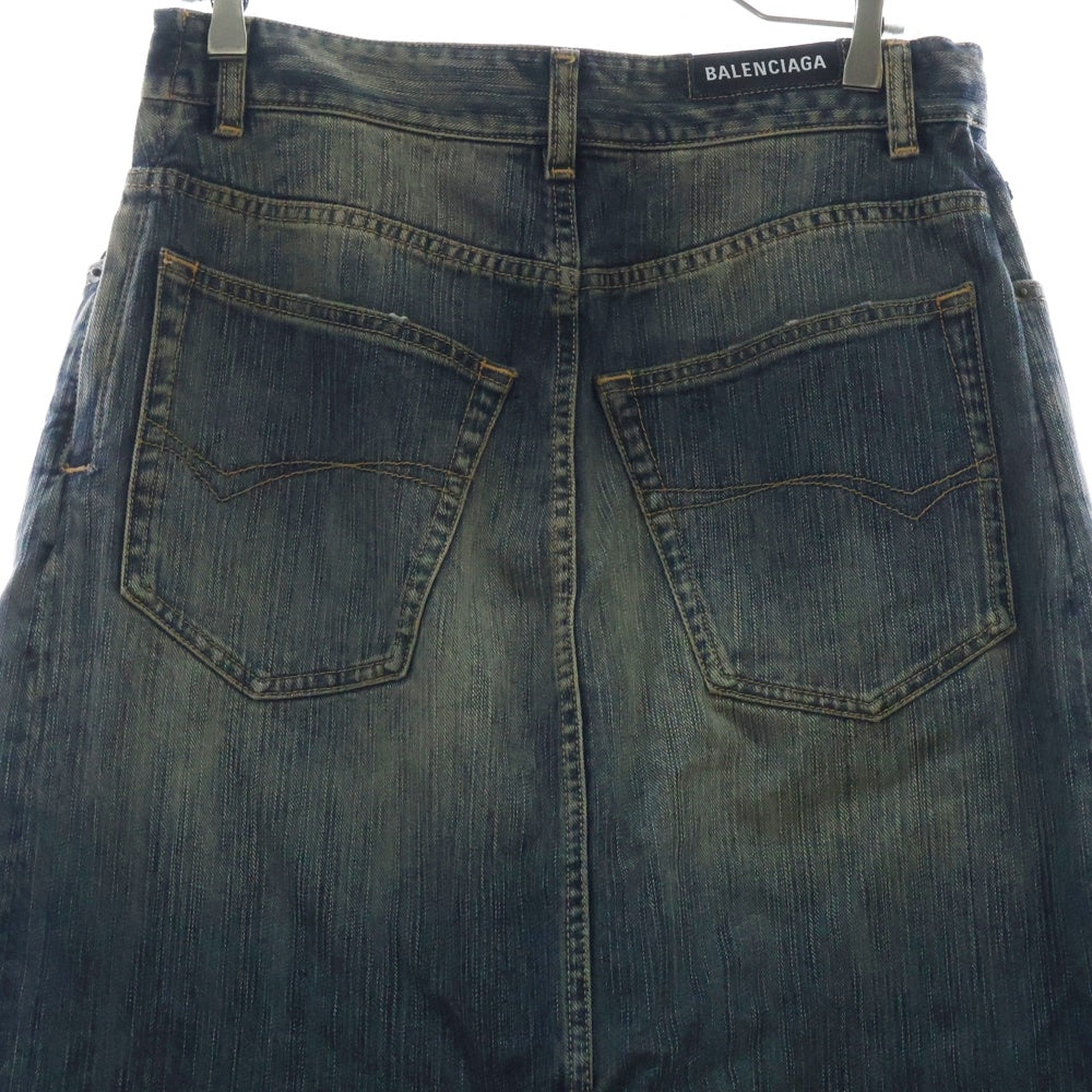 BALENCIAGA(バレンシアガ) エプロンスカート ドッキング デニムパンツ 750035 インディゴ
