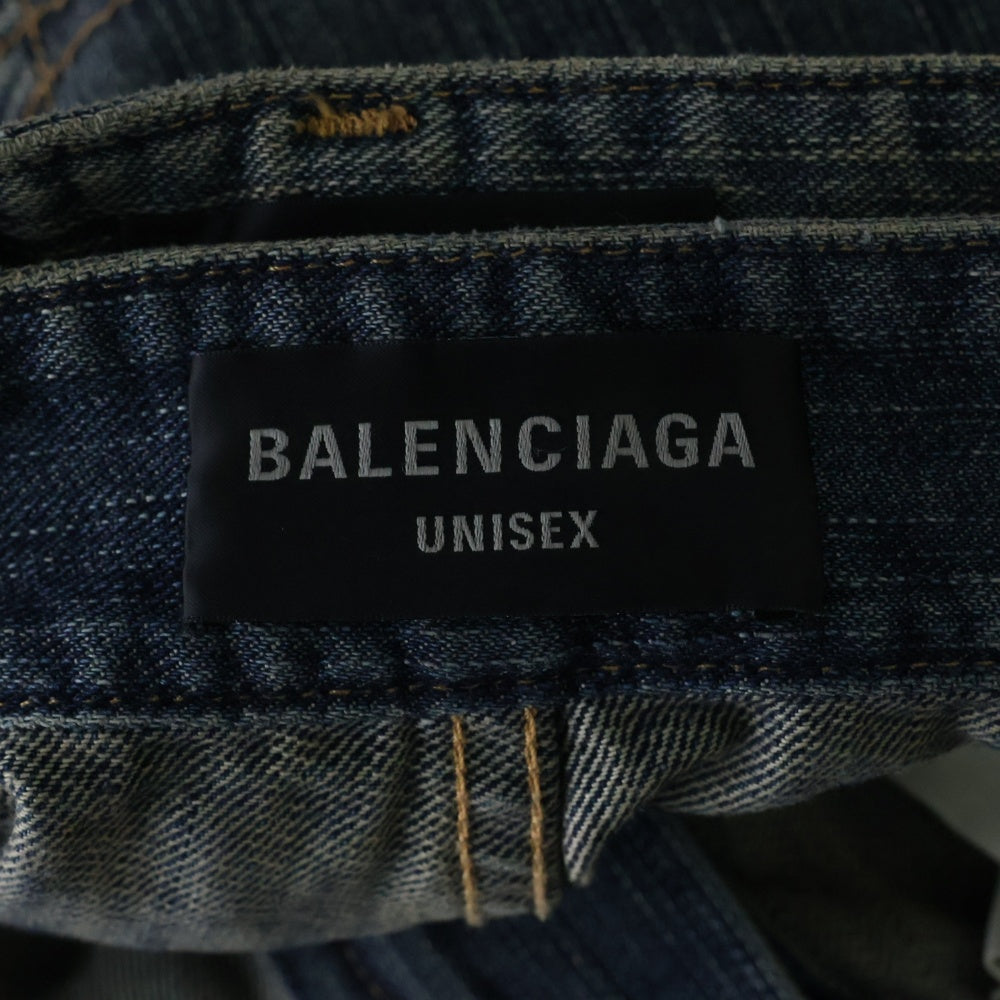 BALENCIAGA(バレンシアガ) エプロンスカート ドッキング デニムパンツ 750035 インディゴ