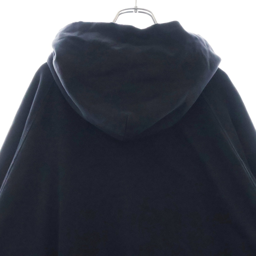 BALENCIAGA(バレンシアガ) 22AW Be differrent Hoodie デストロイ加工 Be differrent刺繍レイヤードプルオーバースウェットパーカー フーディー ブラック 720406 TNVB4