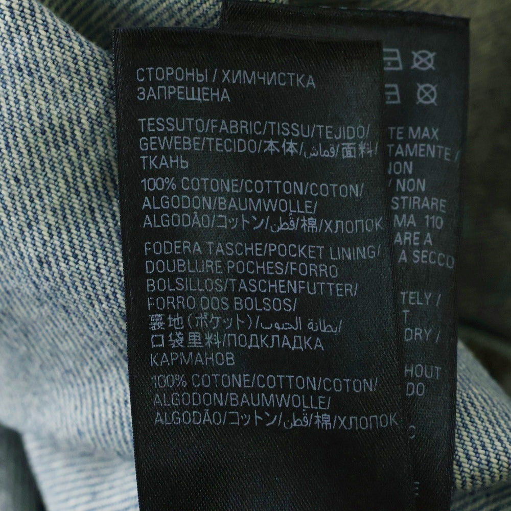 BALENCIAGA(バレンシアガ) 23SS PATCHED DESTROYED JACKET IN ACID BLUE デストロイ デニムジャケット 727840 TNW01 インディゴ