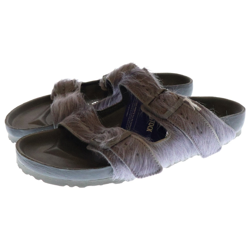 BIRKENSTOCK(ビルケンシュトック) ×RICK OWENS フェイクファー ベルトサンダル パープル