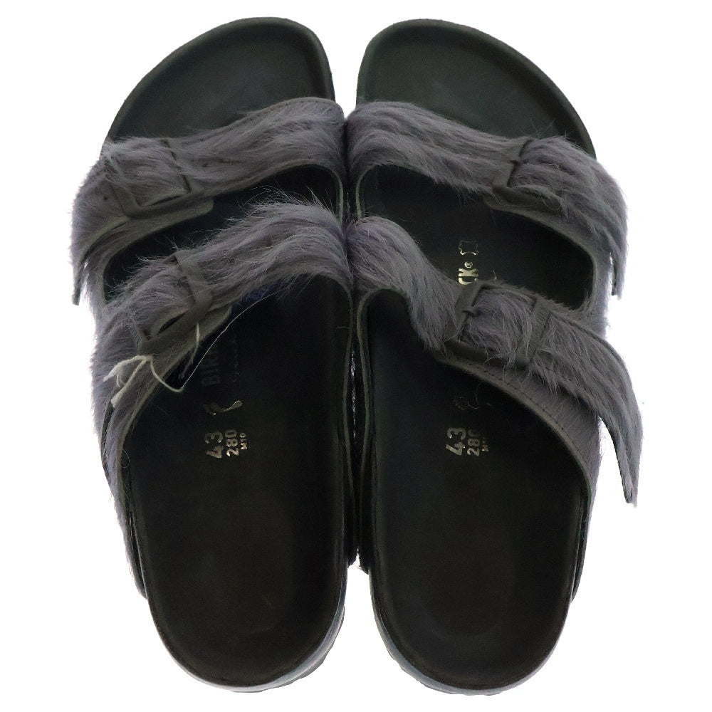 BIRKENSTOCK(ビルケンシュトック) ×RICK OWENS フェイクファー ベルトサンダル パープル