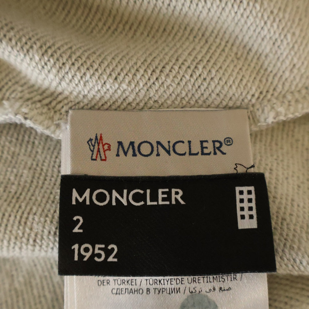MONCLER(モンクレール) MAGLIA GIROCOLLO フロント 1952プリント クルーネックスウェットシャツ トレーナー E20918030350 グレー