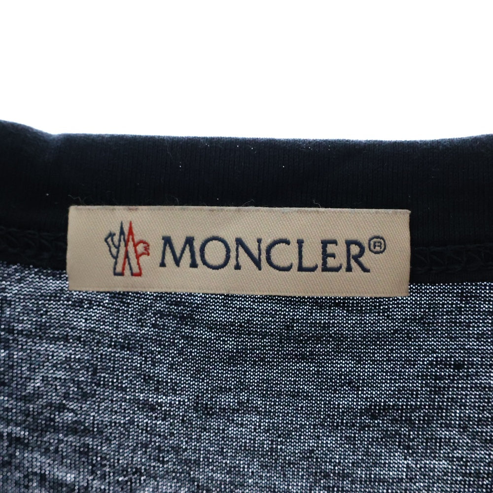 MONCLER(モンクレール) MAGLIA フロントロゴワッペン クルーネックス半袖Tシャツ ネイビー D20918032500