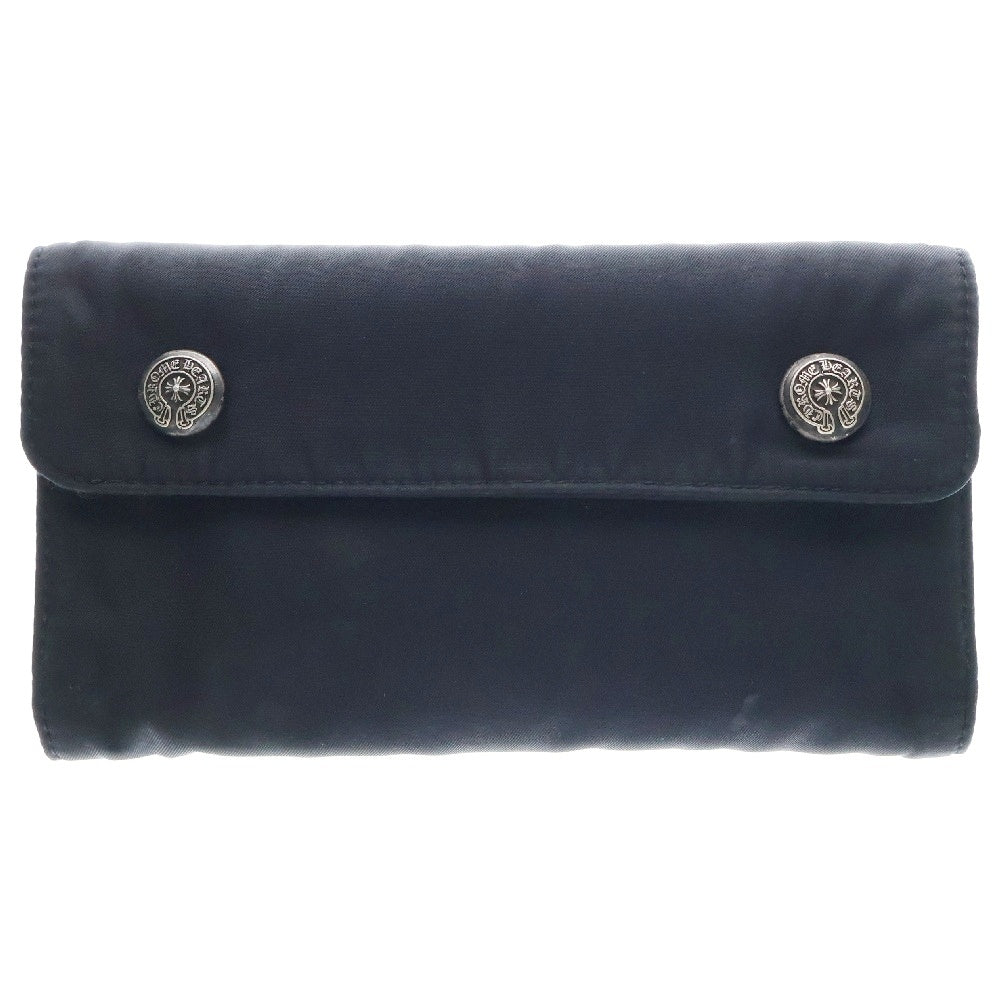 CHROME HEARTS(クロムハーツ) WAVE ウェーブ ホースシューボタン ナイロンウォレット 財布 ブラック