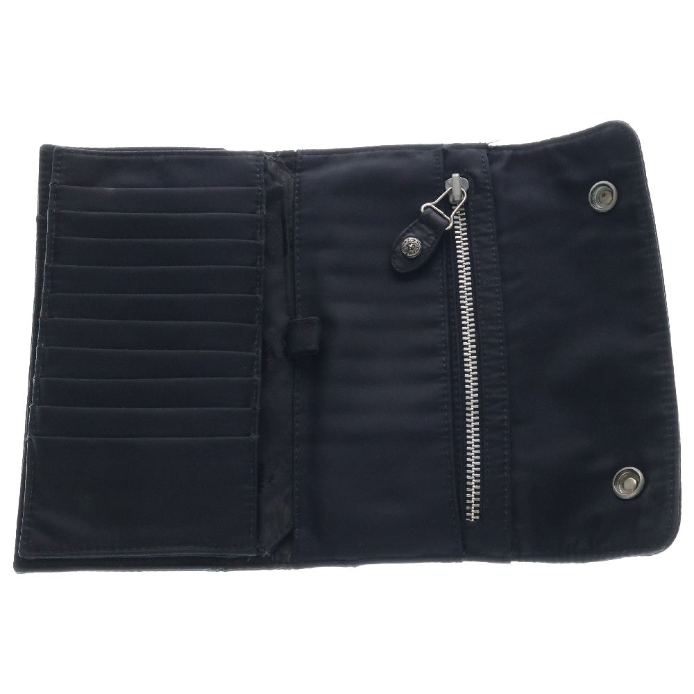 CHROME HEARTS(クロムハーツ) WAVE ウェーブ ホースシューボタン ナイロンウォレット 財布 ブラック