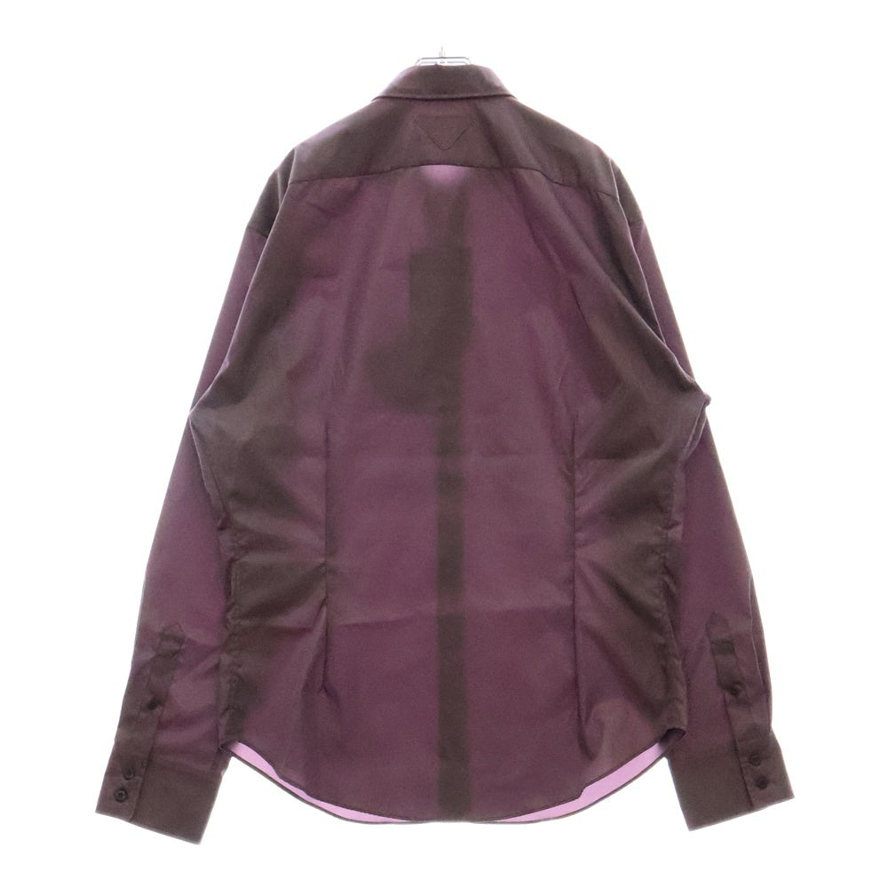 PRADA(プラダ) 24AW Re Nylon ナイロン 長袖ボタンシャツ パープル UCN572 S000 1WQ8