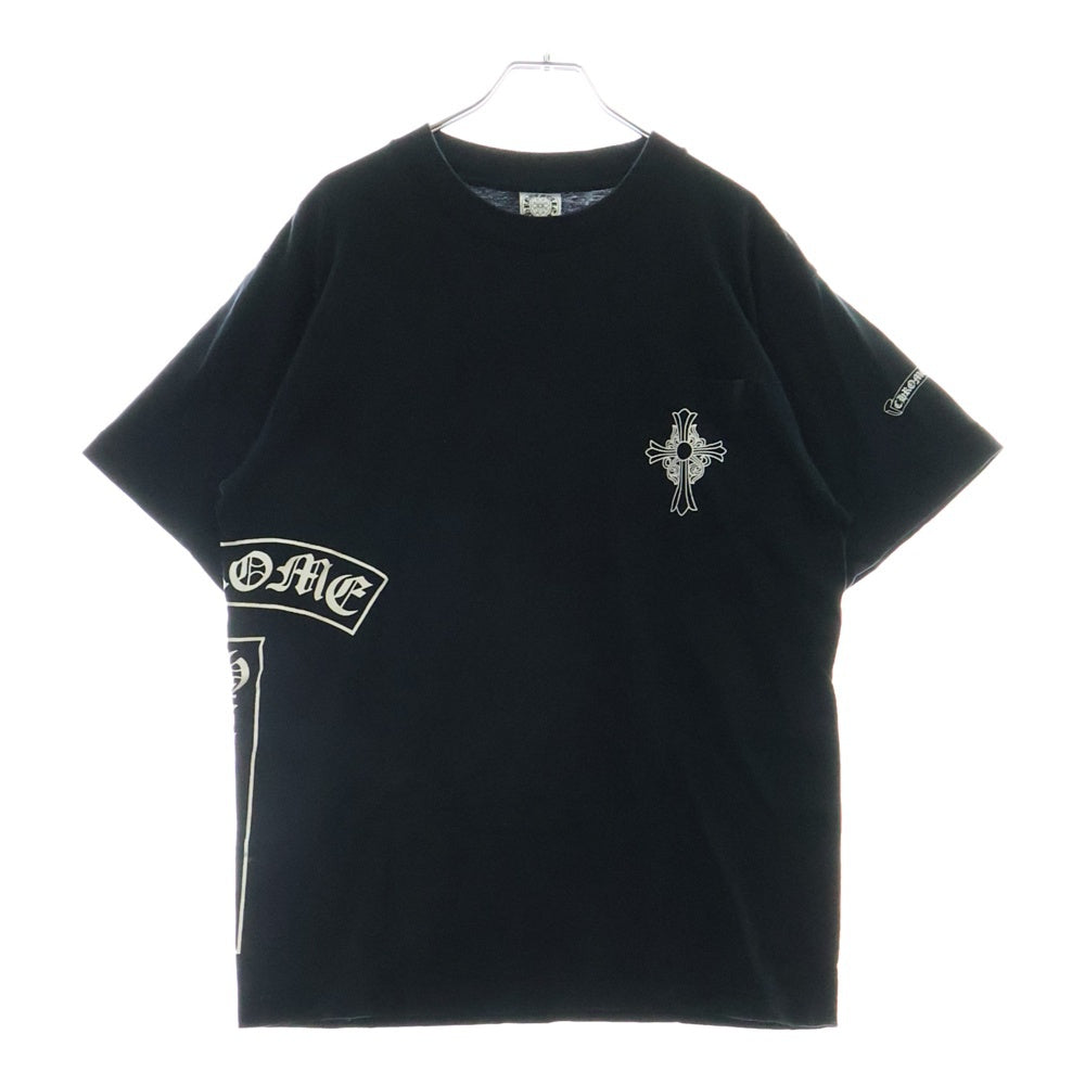 CHROME HEARTS(クロムハーツ) OLD CH CROSS オールド CHクロスプリント クルーネック半袖Tシャツ ブラック