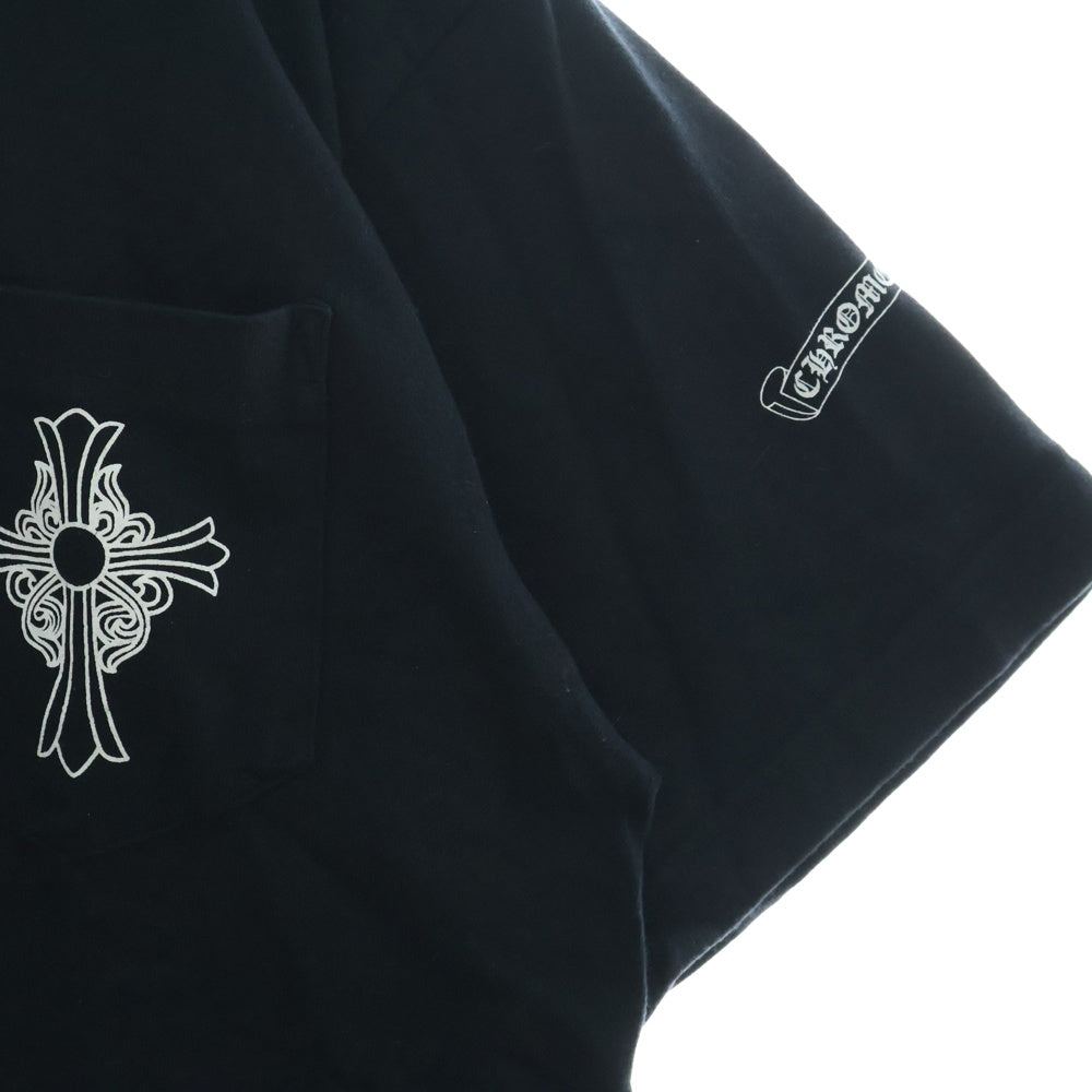 CHROME HEARTS(クロムハーツ) OLD CH CROSS オールド CHクロスプリント クルーネック半袖Tシャツ ブラック