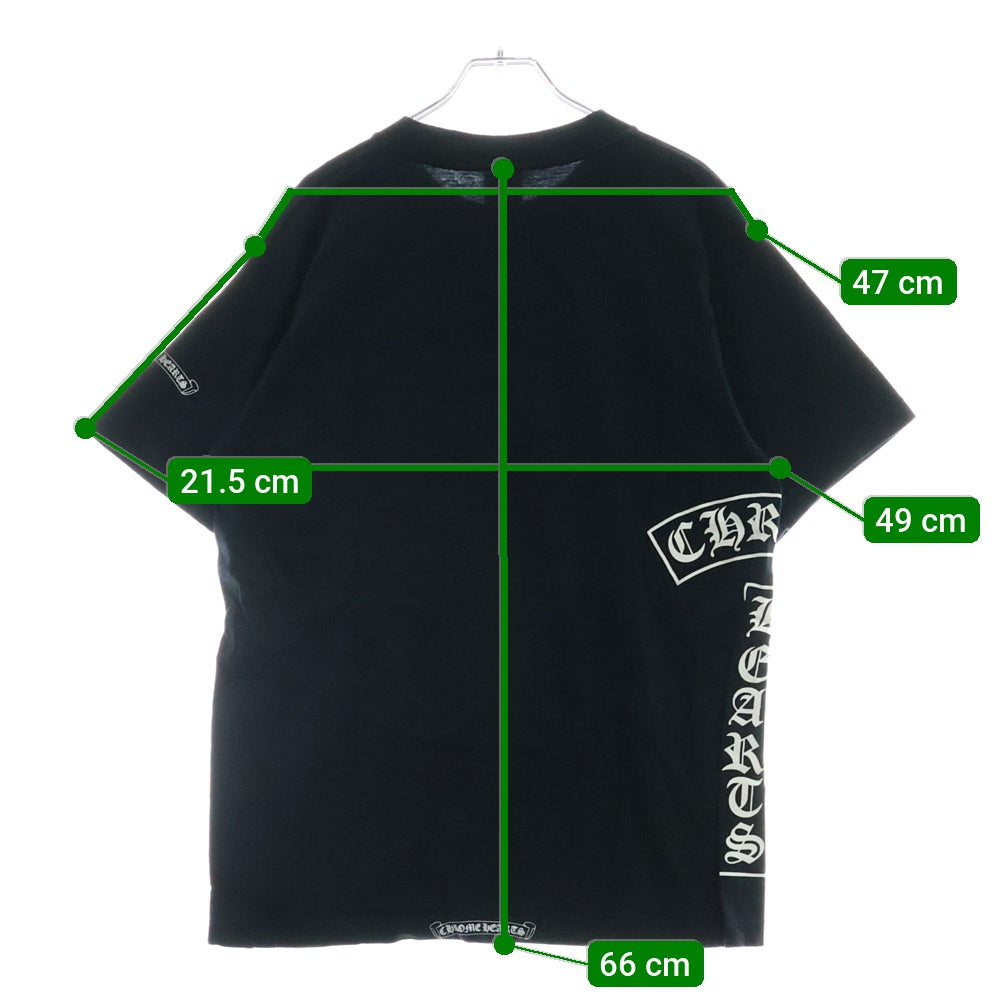 CHROME HEARTS(クロムハーツ) OLD CH CROSS オールド CHクロスプリント クルーネック半袖Tシャツ ブラック