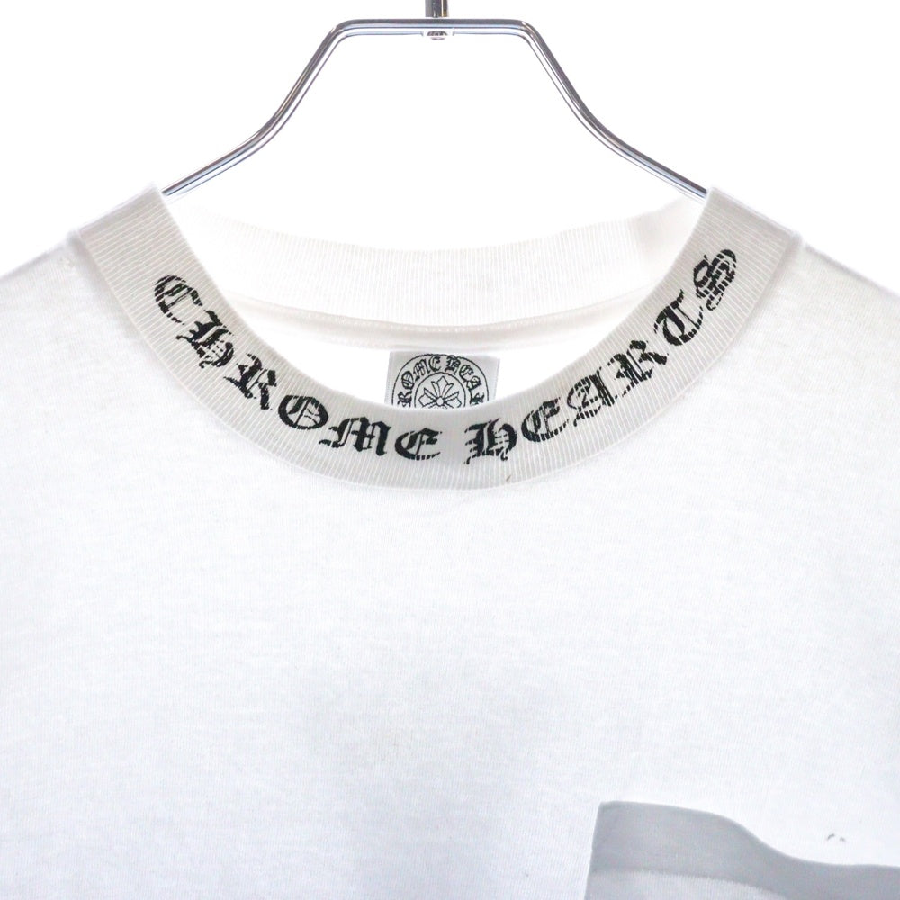 CHROME HEARTS(クロムハーツ) OLD Back Cross TEE オールドモデル バッククロス ネックロゴプリント 半袖Tシャツ カットソー ホワイト