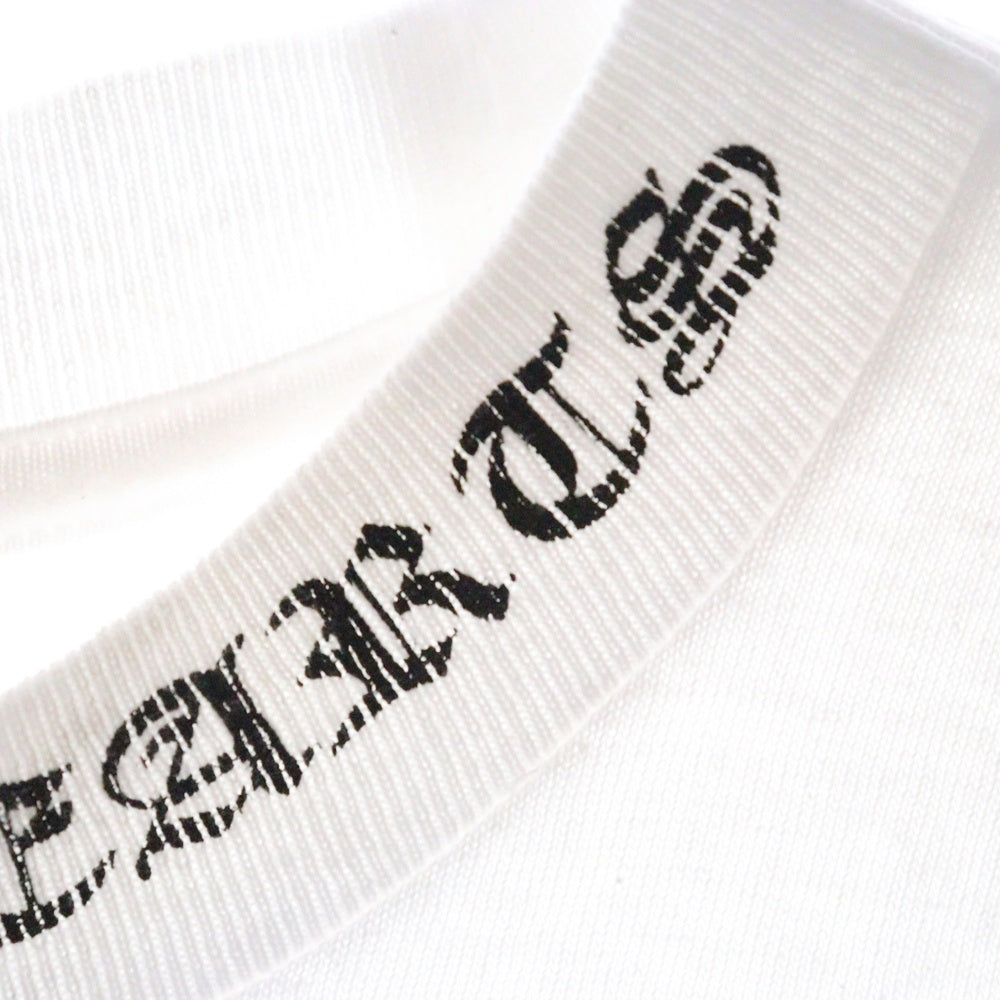 CHROME HEARTS(クロムハーツ) OLD Back Cross TEE オールドモデル バッククロス ネックロゴプリント 半袖Tシャツ カットソー ホワイト