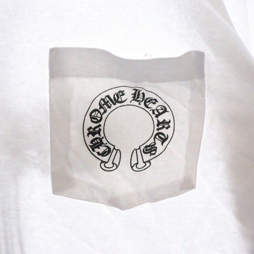 CHROME HEARTS(クロムハーツ) OLD Back Cross TEE オールドモデル バッククロス ネックロゴプリント 半袖Tシャツ カットソー ホワイト