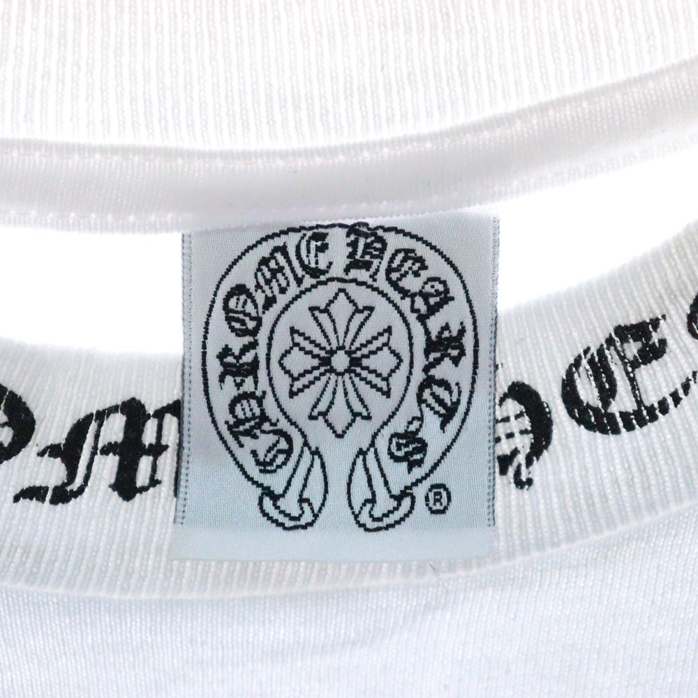 CHROME HEARTS(クロムハーツ) OLD Back Cross TEE オールドモデル バッククロス ネックロゴプリント 半袖Tシャツ カットソー ホワイト
