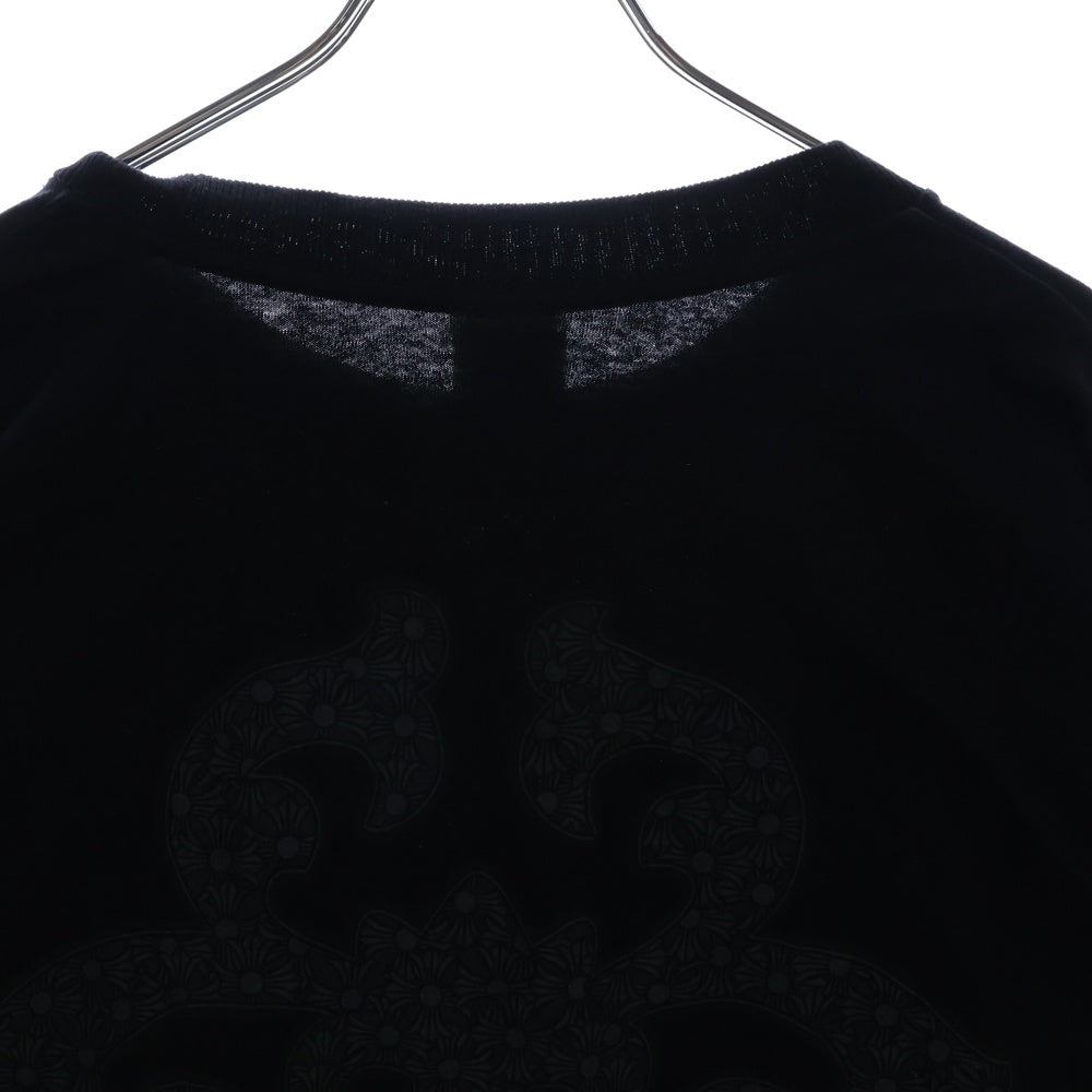 CHROME HEARTS(クロムハーツ) OLD SCROLL LABEL DAGGER CHプラス スクロールラベル ダガー ロゴプリント 長袖Tシャツカットソー ブラック