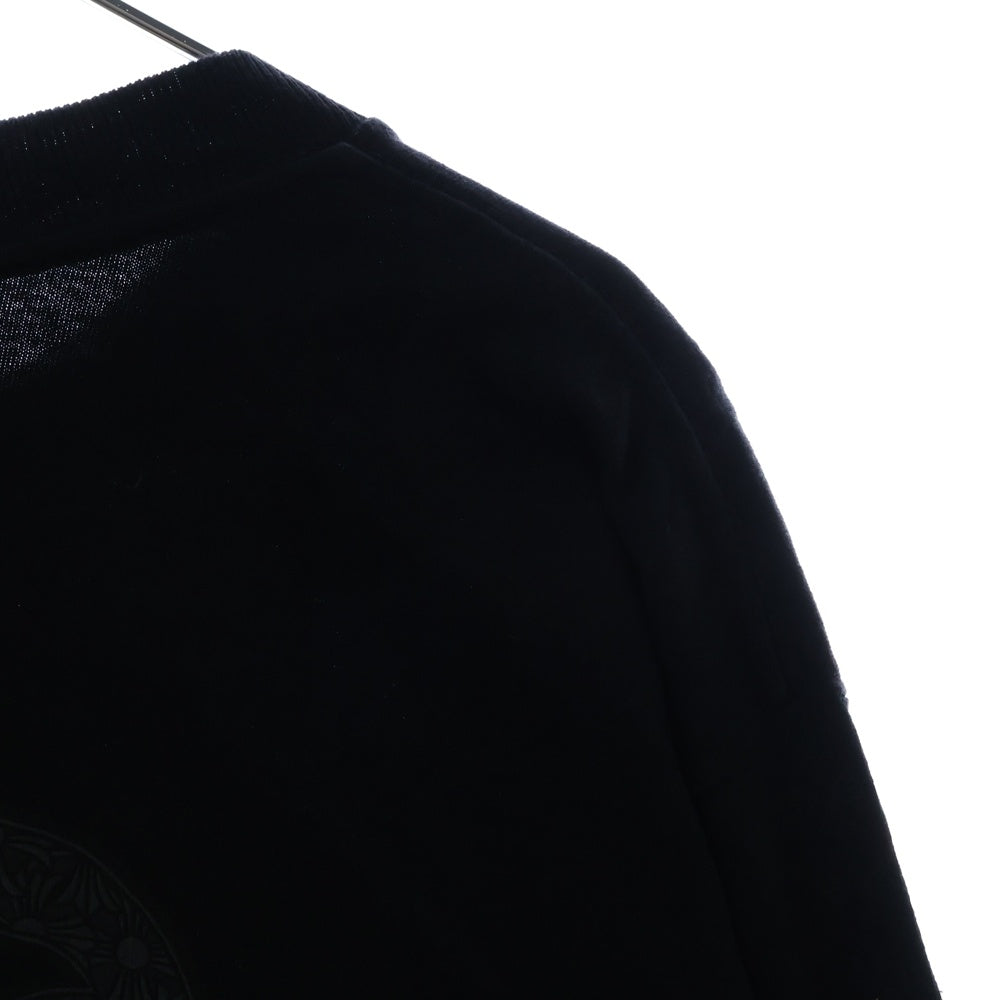 CHROME HEARTS(クロムハーツ) OLD SCROLL LABEL DAGGER CHプラス スクロールラベル ダガー ロゴプリント 長袖Tシャツカットソー ブラック