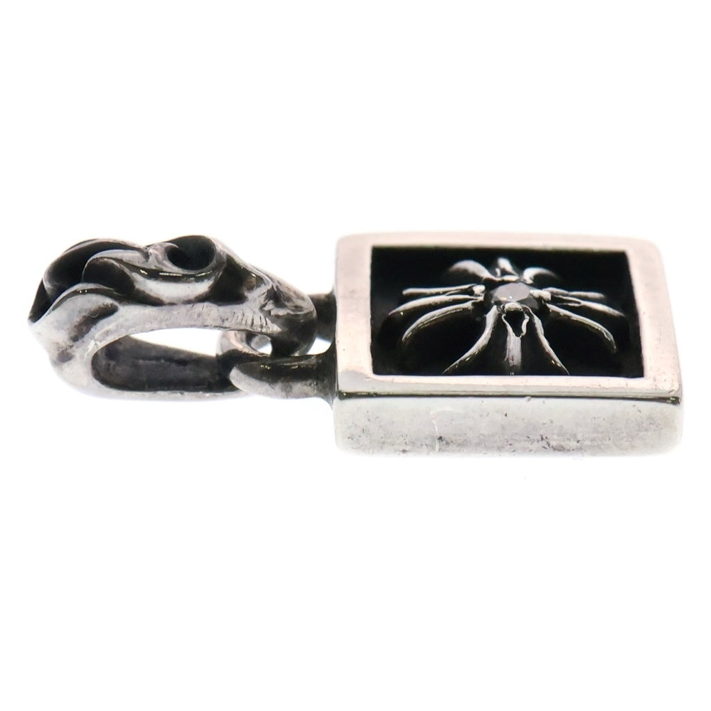 CHROME HEARTS(クロムハーツ) FRAMED CH PLUS 1DIA フレームドCHプラス 1ダイヤ チャーム シルバーネックレストップ
