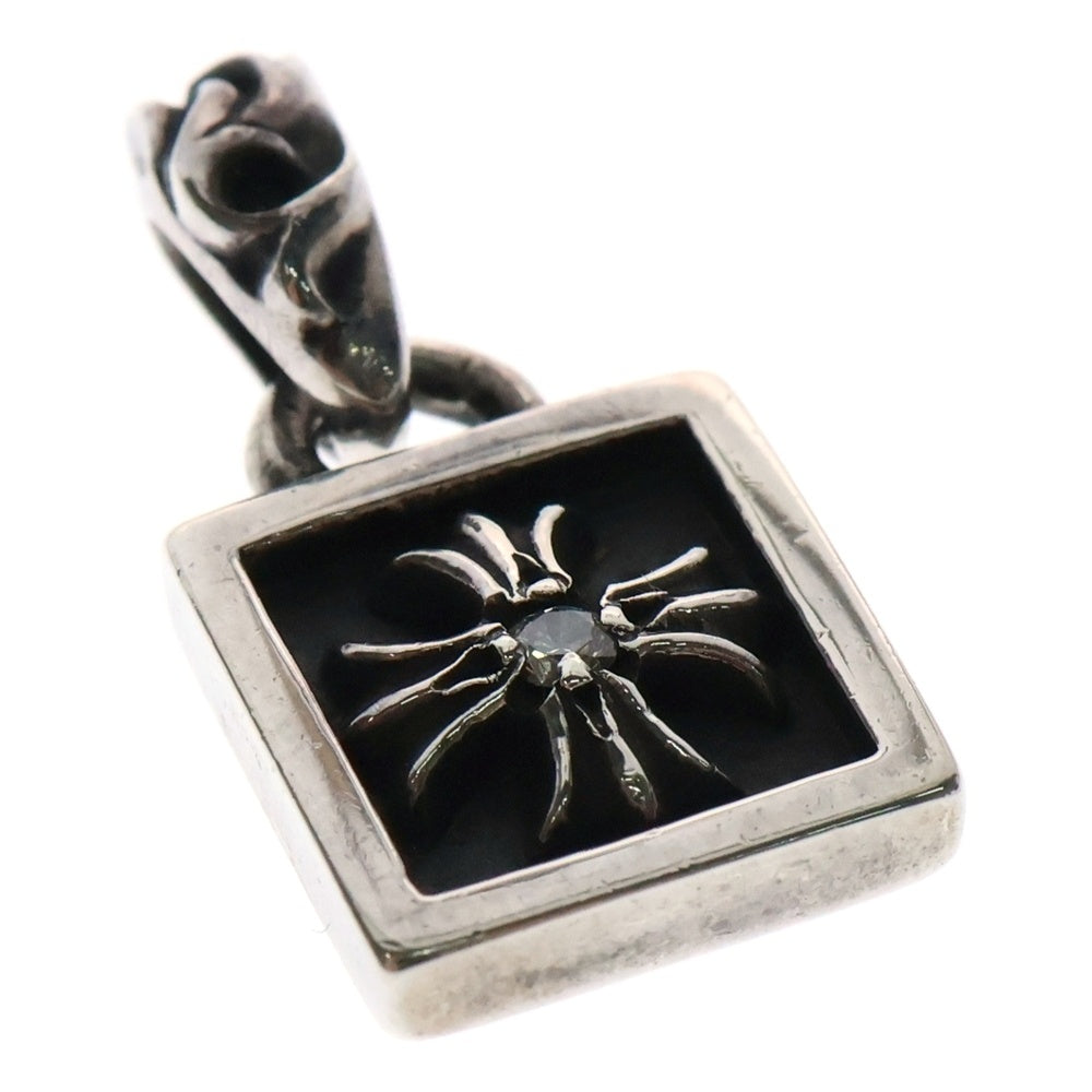 CHROME HEARTS(クロムハーツ) FRAMED CH PLUS 1DIA フレームドCHプラス 1ダイヤ チャーム シルバーネックレストップ