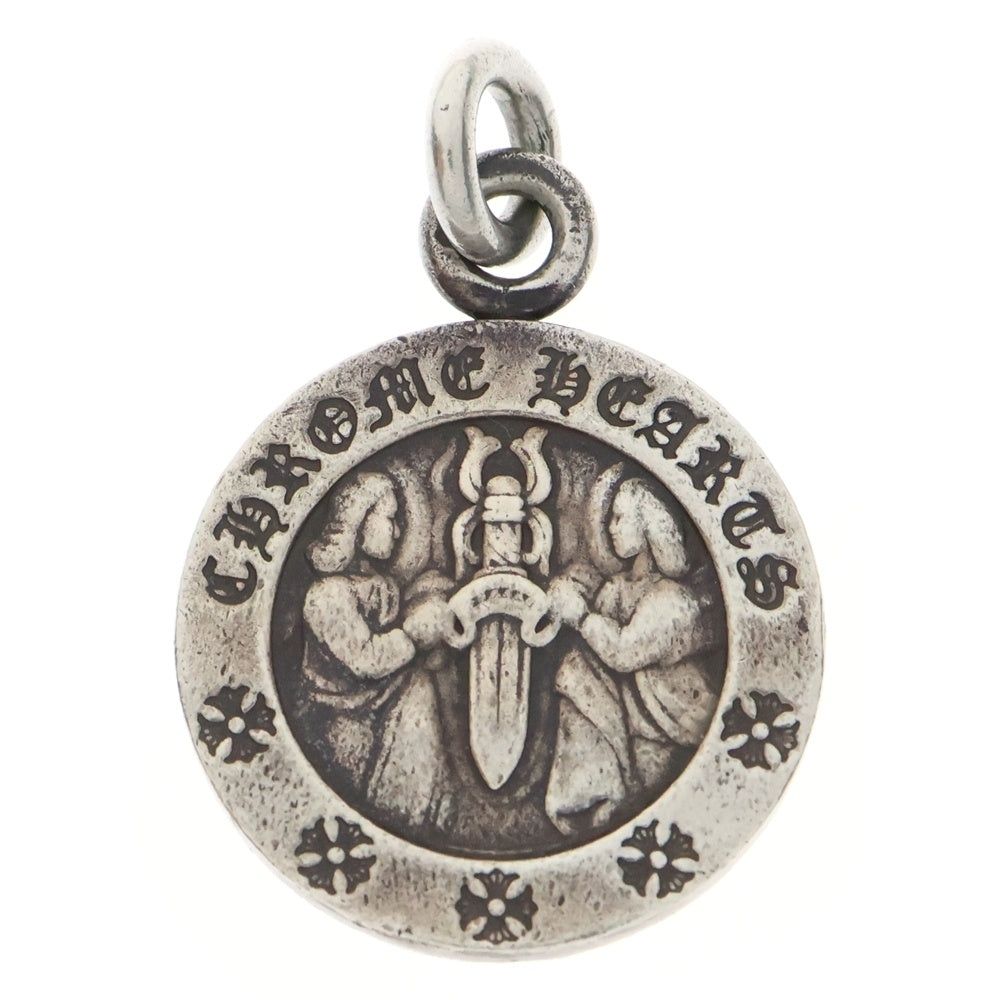 CHROME HEARTS(クロムハーツ) CHRM ANGL MDL エンジェルメダルチャーム V2 シルバーネックレストップ