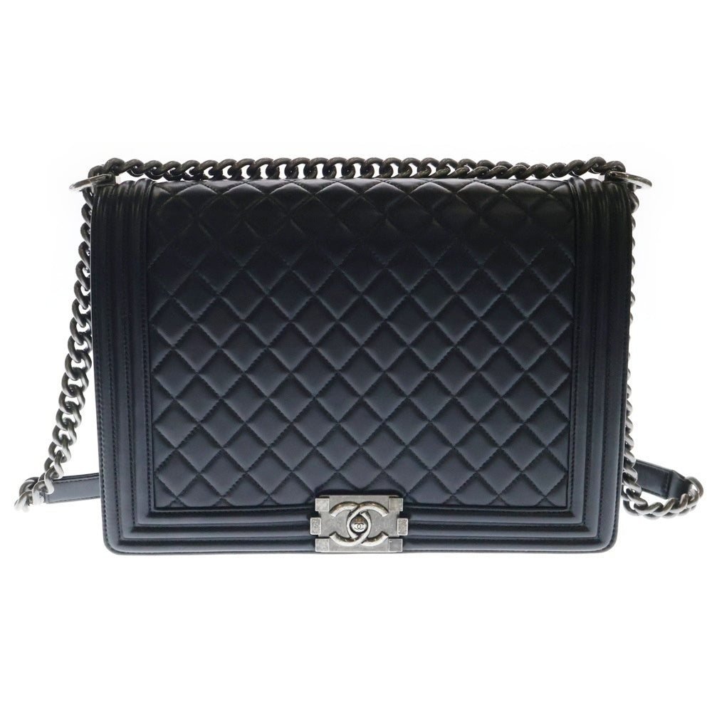 CHANEL(シャネル) ボーイシャネル スモール ラムスキン チェーンショルダーバッグ レディース ブラック
