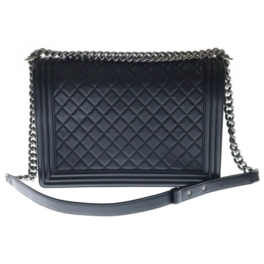 CHANEL(シャネル) ボーイシャネル スモール ラムスキン チェーンショルダーバッグ レディース ブラック