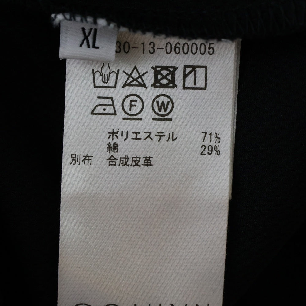 COLUMN(コラム) レザーパッチポケット クルーネックTシャツ 42-230-13-060005 ブラック