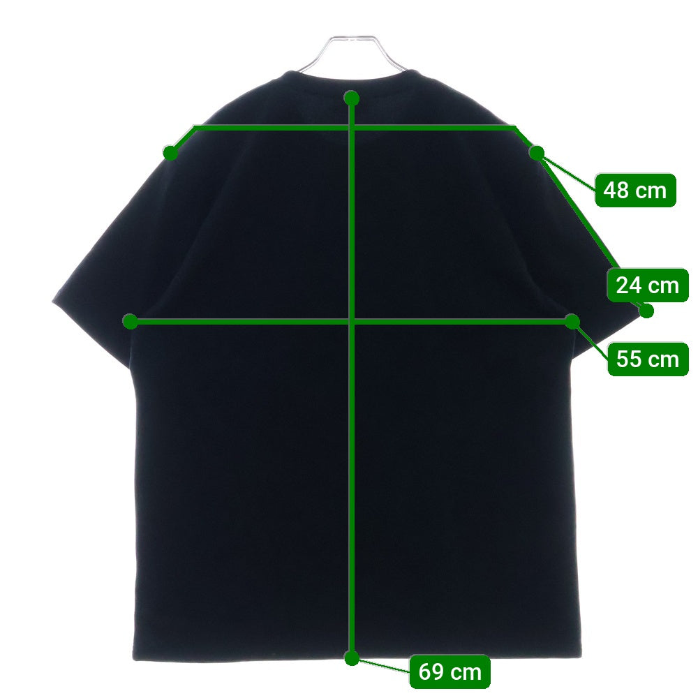 COLUMN(コラム) レザーパッチポケット クルーネックTシャツ 42-230-13-060005 ブラック
