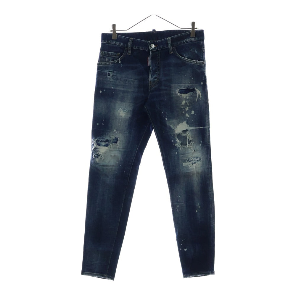DSQUARED2(ディースクエアード) SKATER JEAN スケートジーンズ ダメージ加工 スキニーデニムパンツ S71LB1014 S30664 インディゴ
