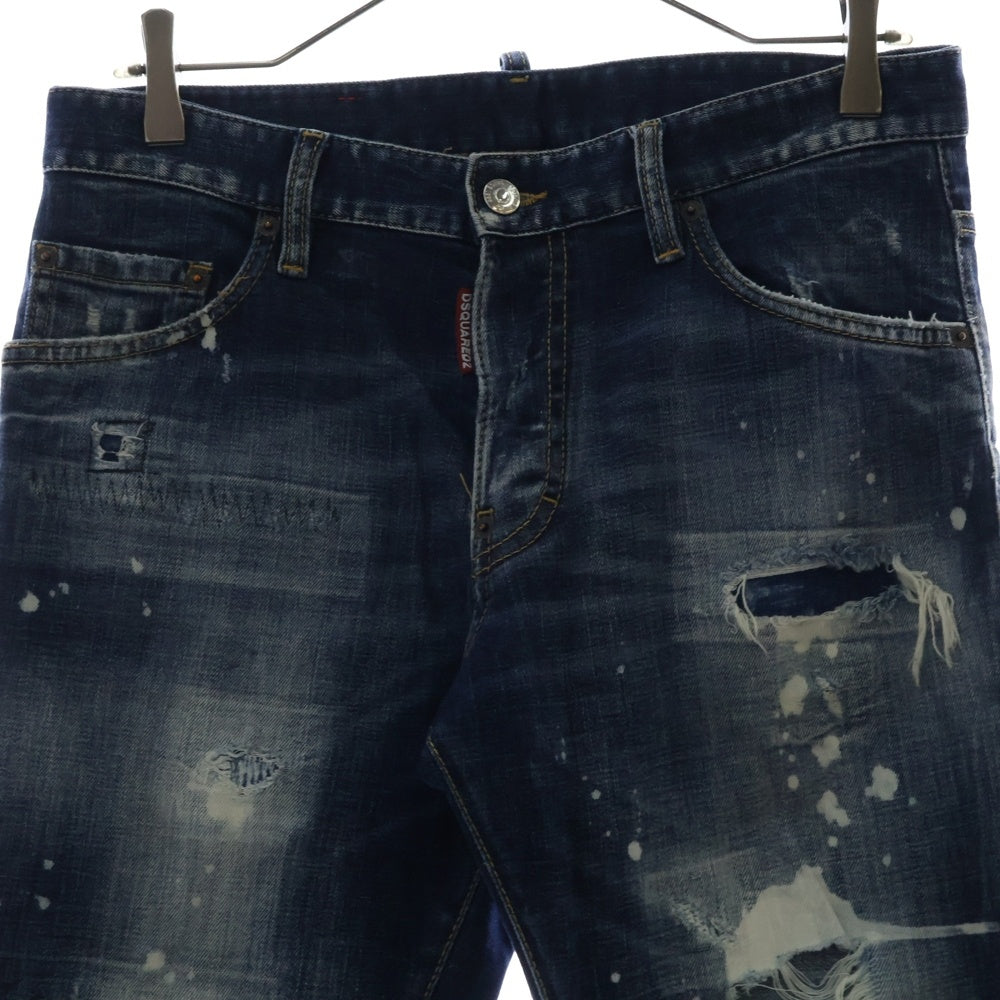 DSQUARED2(ディースクエアード) SKATER JEAN スケートジーンズ ダメージ加工 スキニーデニムパンツ S71LB1014 S30664 インディゴ
