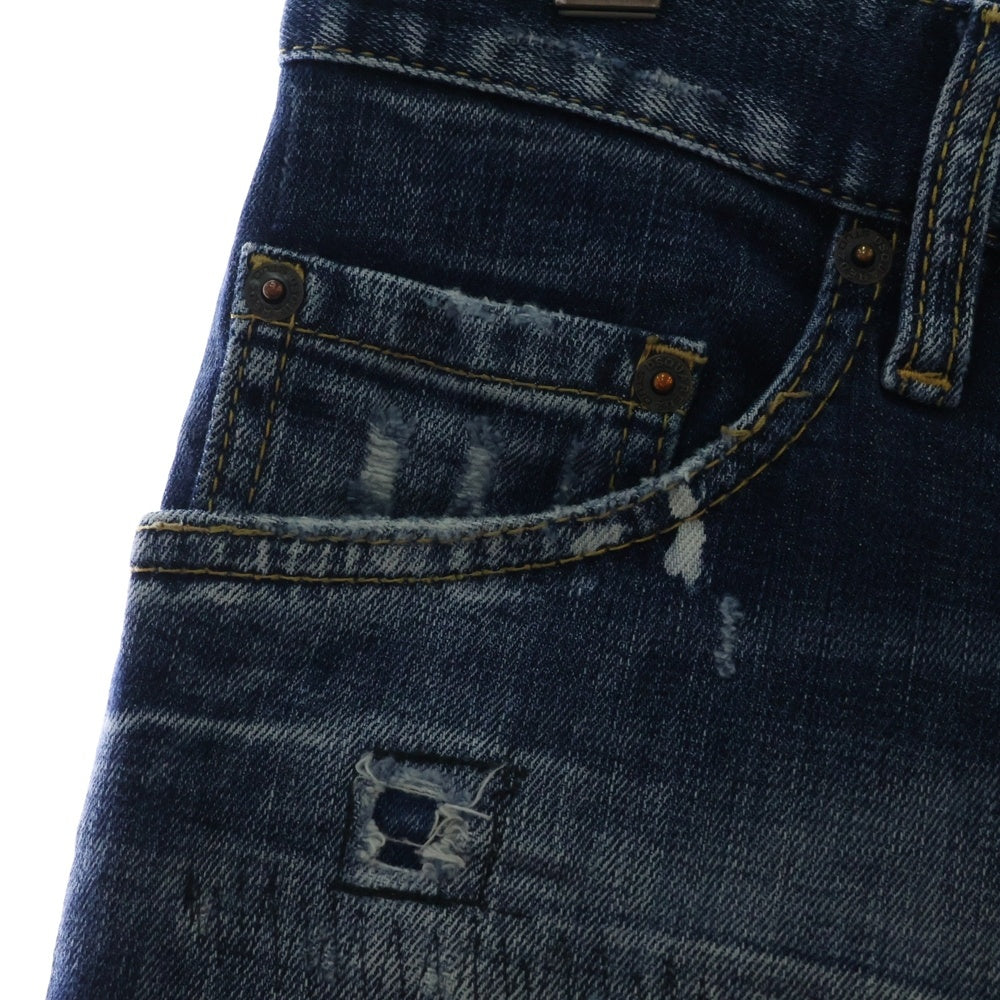 DSQUARED2(ディースクエアード) SKATER JEAN スケートジーンズ ダメージ加工 スキニーデニムパンツ S71LB1014 S30664 インディゴ