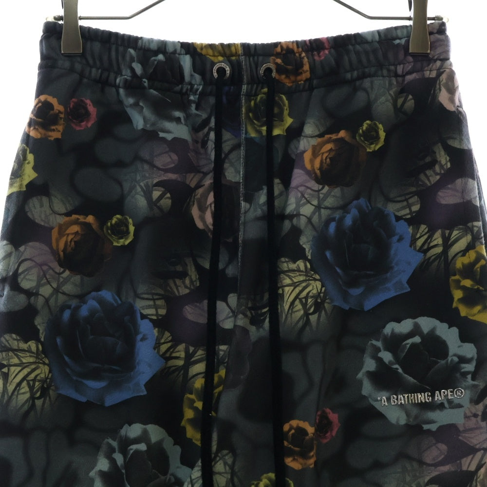 A BATHING APE(アベイシングエイプ) FLORAL CAMO SWEAT PANTS フローラルカモ スウェットパンツ 001PTK801302M マルチ