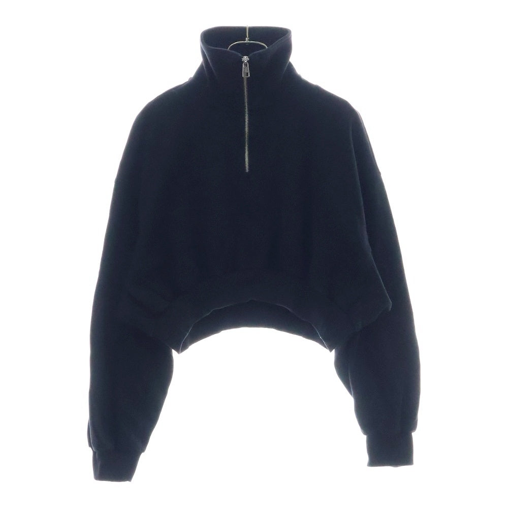 Calvin Klein Jeans(カルバンクラインジーンズ) Embossed Half Zip Sweatshirt エンボス ハーフジップ スウェット ブラック