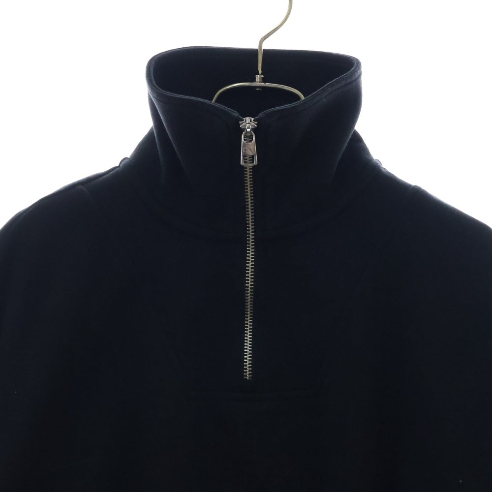 Calvin Klein Jeans(カルバンクラインジーンズ) Embossed Half Zip Sweatshirt エンボス ハーフジップ スウェット ブラック