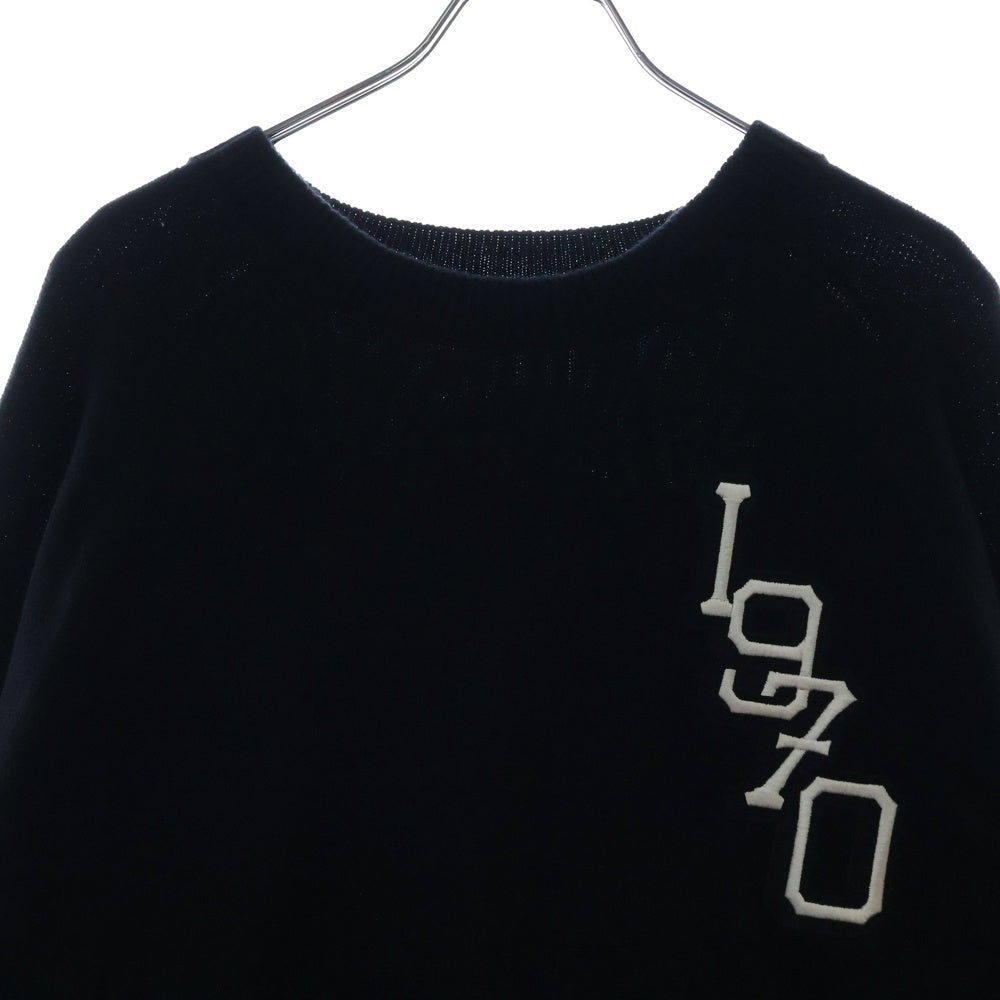KENZO(ケンゾー) Varsity Tiger Long Sleeve バーシティタイガー ロゴ刺繍 ニットセーター FD65PU3163BK ブラック