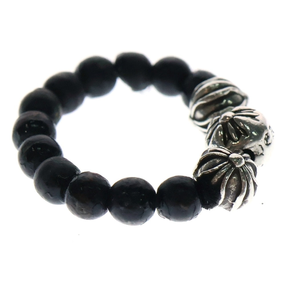 CHROME HEARTS(クロムハーツ) BEAD 4mm ビーズリング クロスボール ブラック/シルバー