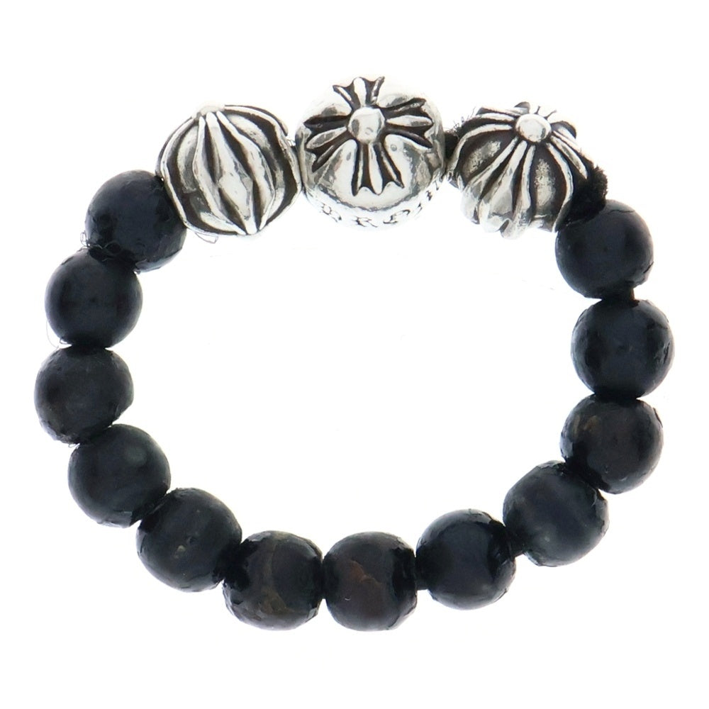 CHROME HEARTS(クロムハーツ) BEAD 4mm ビーズリング クロスボール ブラック/シルバー