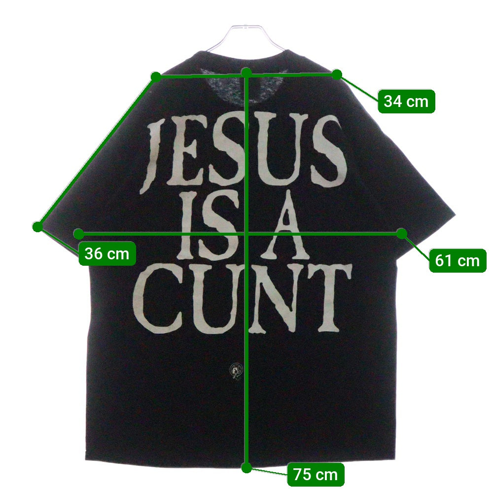 VINTAGE(ヴィンテージ) 90s CRADLE OF FILTH Vestal Masturbation T-Shirt ヴェスタル・マスターベーション 両面プリント クルーネック半袖Tシャツカットソー ブラック