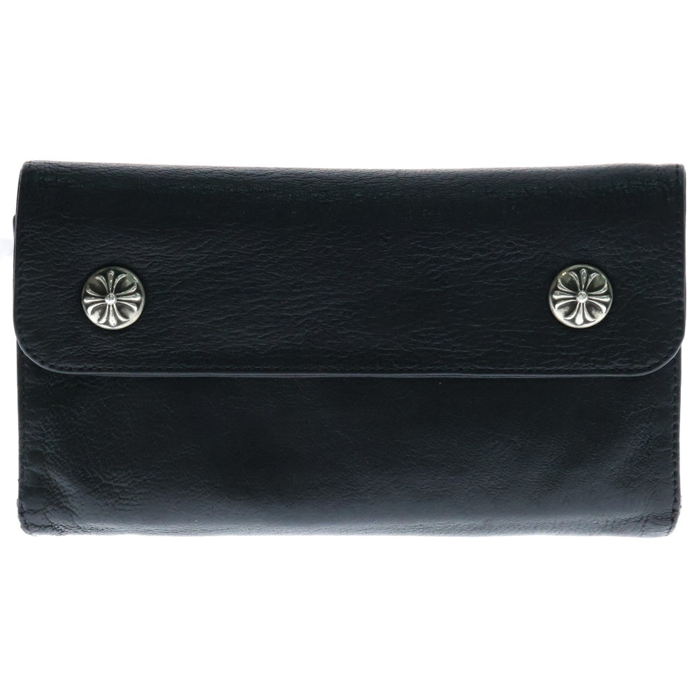 CHROME HEARTS(クロムハーツ) WAVE ウェーブ レザーウォレット 財布 ブラック BCA375