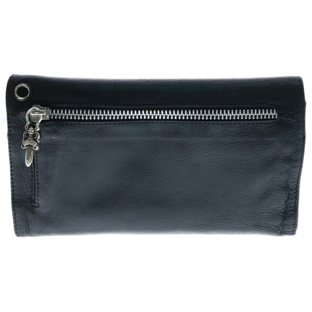 CHROME HEARTS(クロムハーツ) WAVE ウェーブ レザーウォレット 財布 ブラック BCA375