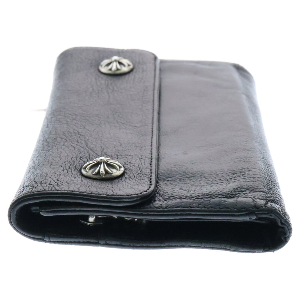 CHROME HEARTS(クロムハーツ) WAVE ウェーブ レザーウォレット 財布 ブラック BCA375