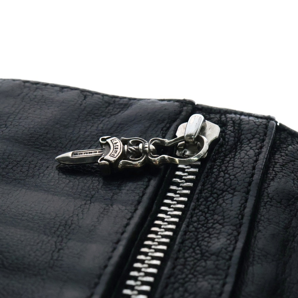CHROME HEARTS(クロムハーツ) WAVE ウェーブ レザーウォレット 財布 ブラック BCA375